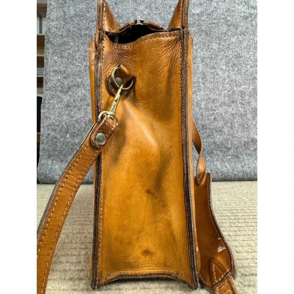 Hartmann Vintage Belting Leather Briefcase Messenger Bag Tan Heritage Laptop Bag